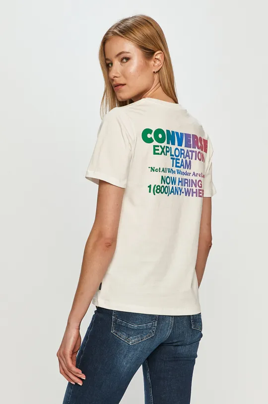 biały Converse - T-shirt Damski