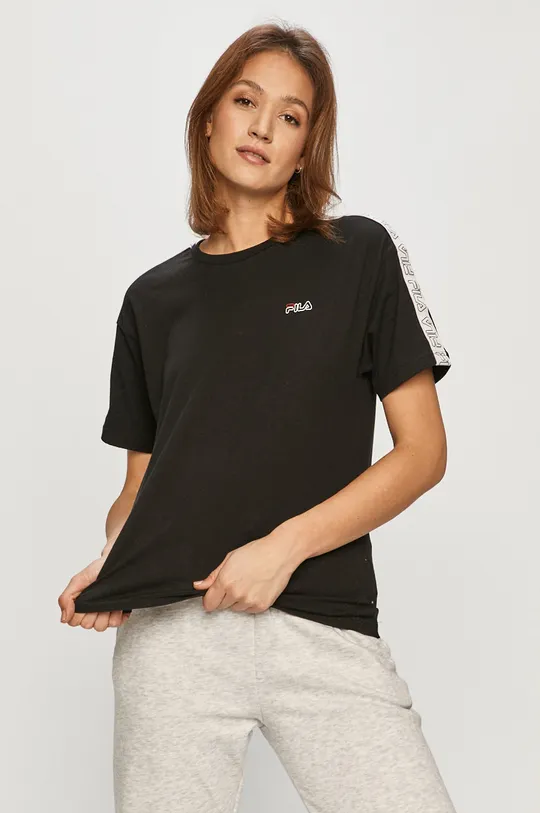 czarny Fila - T-shirt Damski