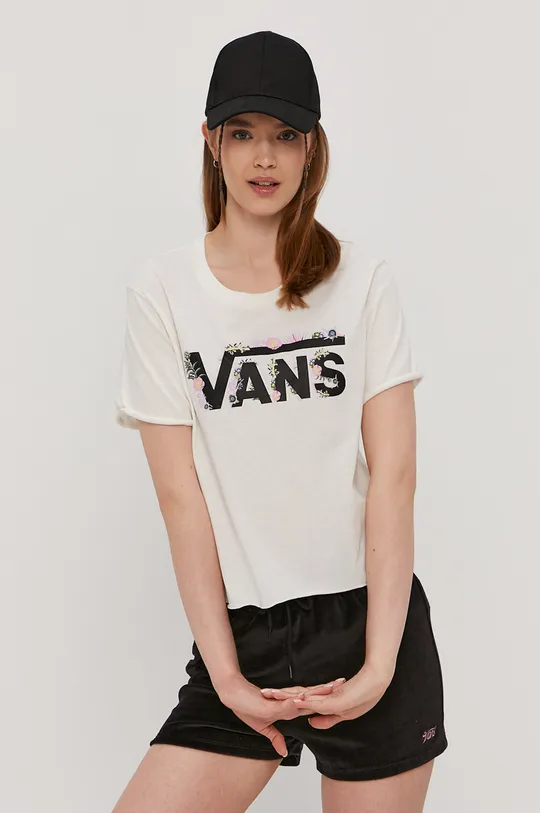 beżowy Vans T-shirt Damski