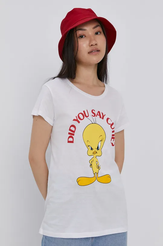 biały Haily's T-shirt x Looney Tunes Damski