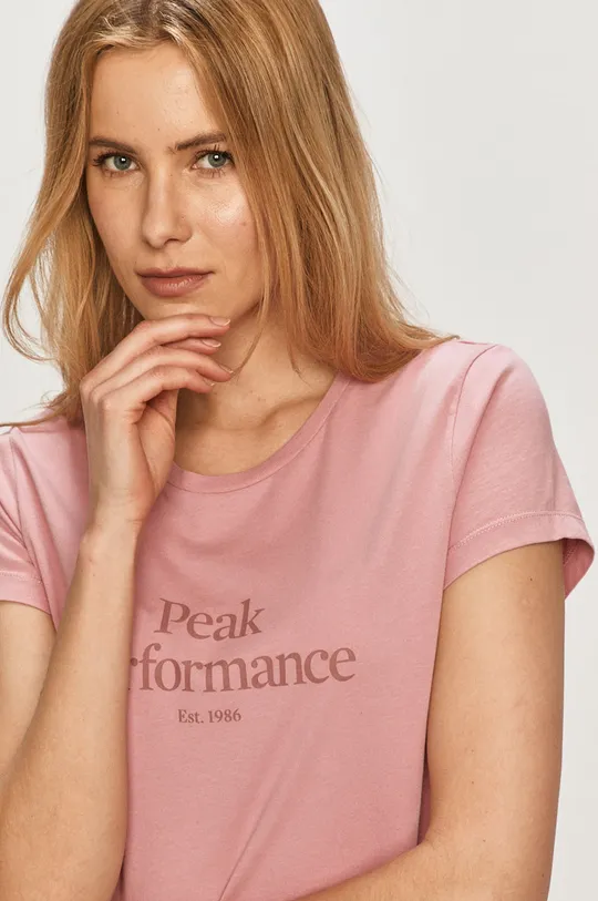 różowy Peak Performance - T-shirt Damski