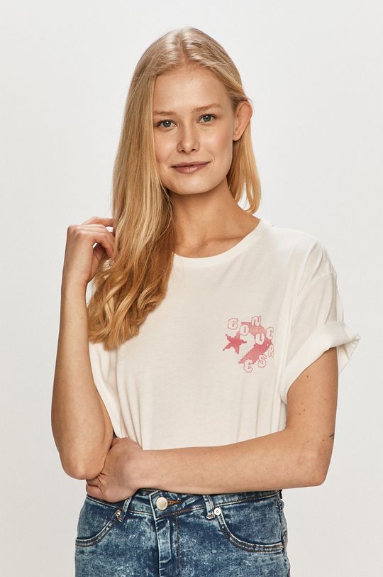 biały Converse T-shirt Damski