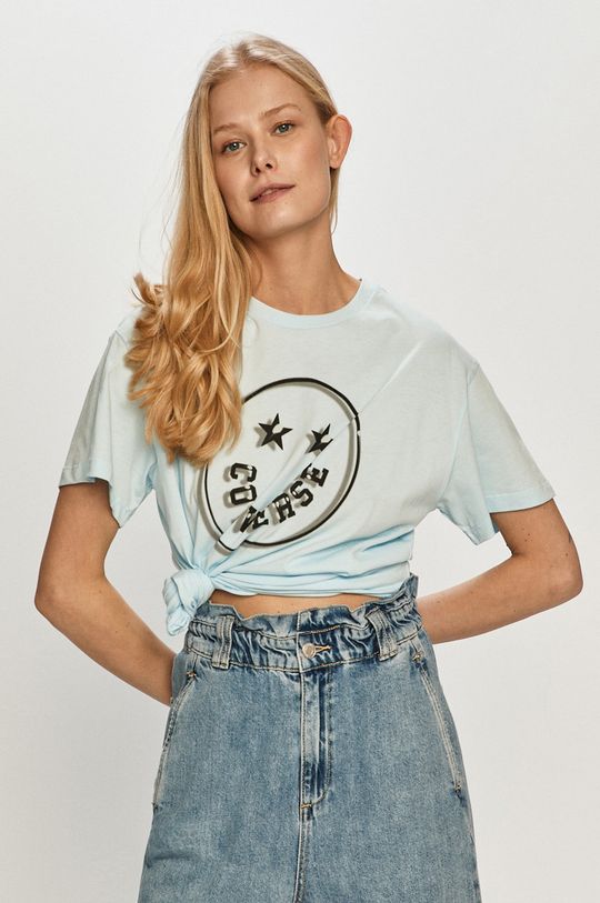 jasny niebieski Converse T-shirt Damski