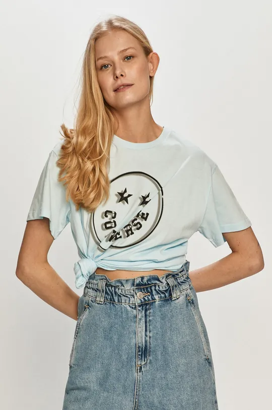 niebieski Converse T-shirt Damski
