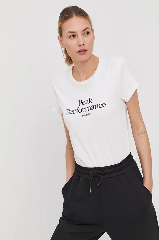 biały Peak Performance T-shirt