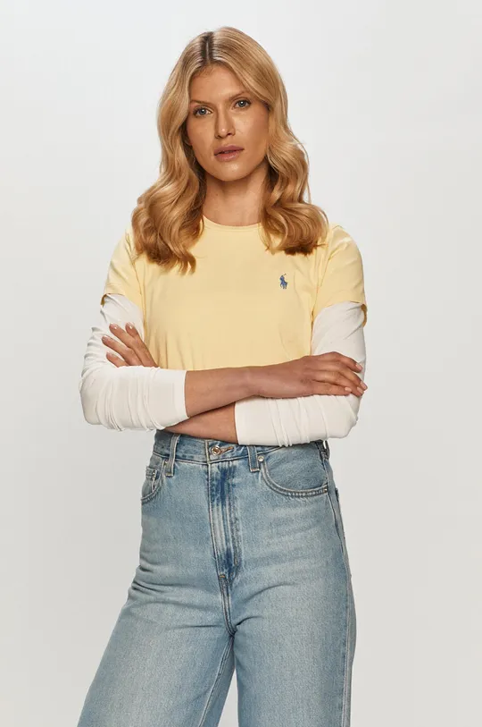 κίτρινο Μπλουζάκι Polo Ralph Lauren Γυναικεία