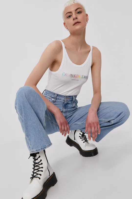 biela Top Calvin Klein Jeans Dámsky