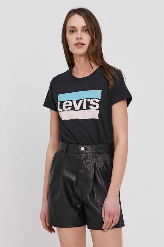 μαύρο Μπλουζάκι Levi's Γυναικεία