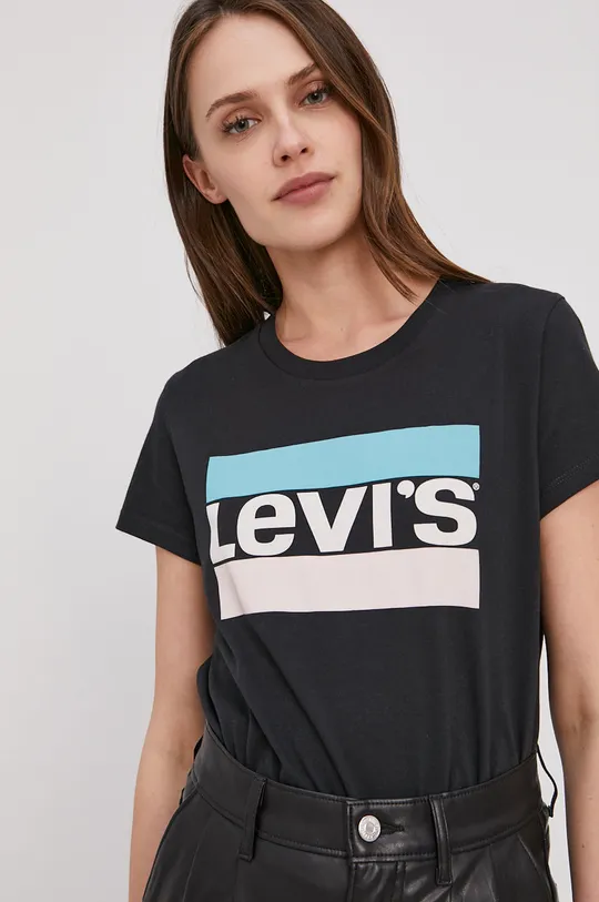 nero Levi's t-shirt