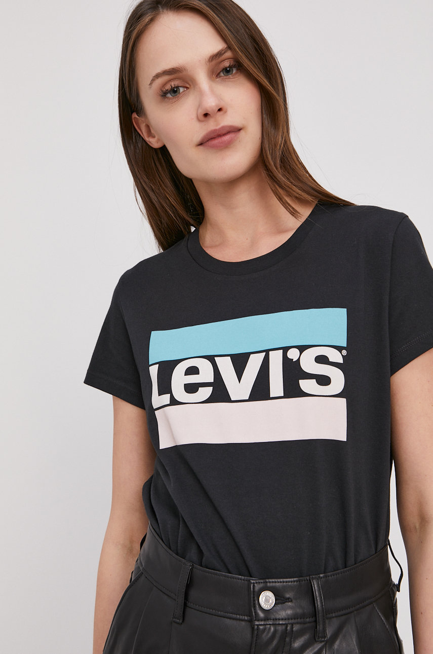 Levi's T-Shirt Mädchen Kurzarm Hohe Taille Bonnie Blau