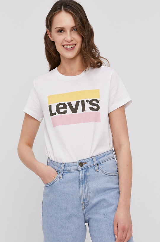 biały Levi's T-shirt Damski