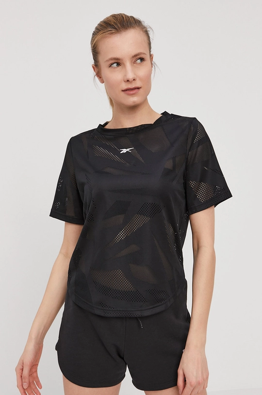 czarny Reebok T-shirt GI6535