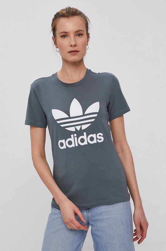 szary adidas Originals T-shirt GN2903 Damski