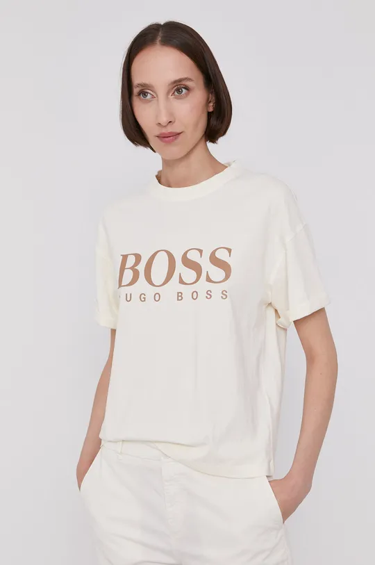 beżowy Boss T-shirt 50457388 Damski