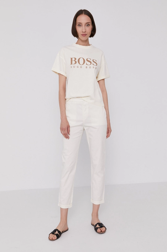 Boss T-shirt 50457388 beżowy