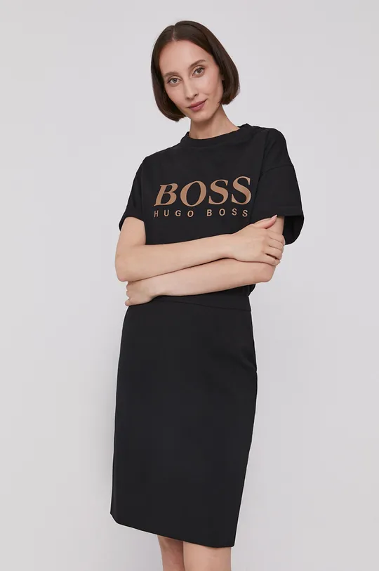 czarny Boss T-shirt 50457388 Damski