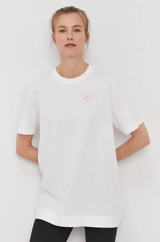 biały adidas by Stella McCartney T-shirt GL5268 Damski