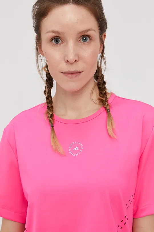różowy adidas by Stella McCartney T-shirt GL5271