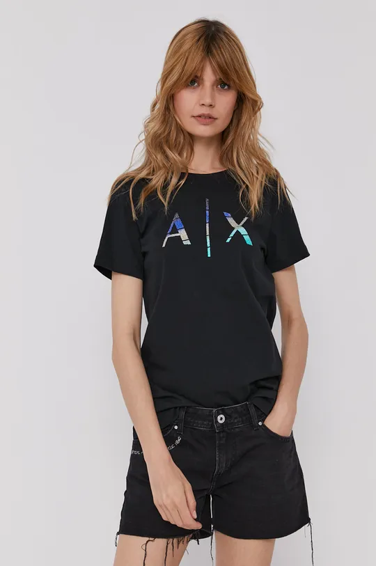 czarny Armani Exchange T-shirt 3KYTKK.YJX9Z Damski