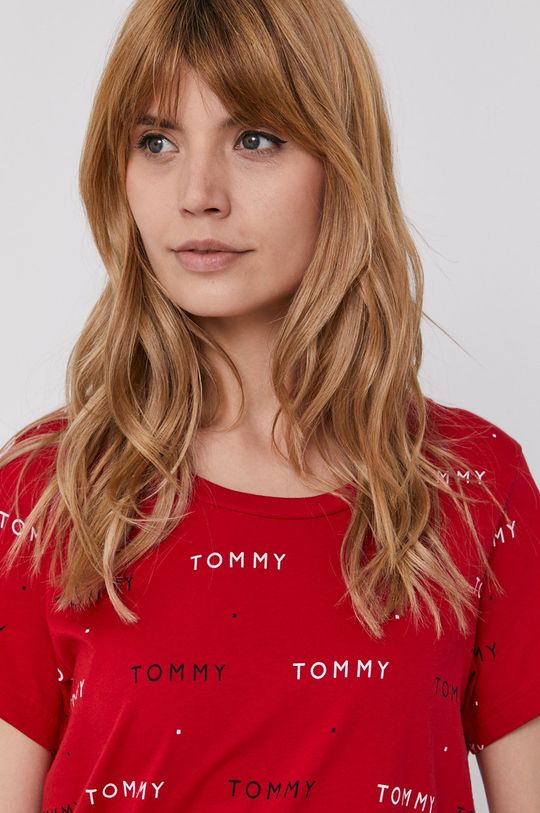červená Tričko Tommy Hilfiger