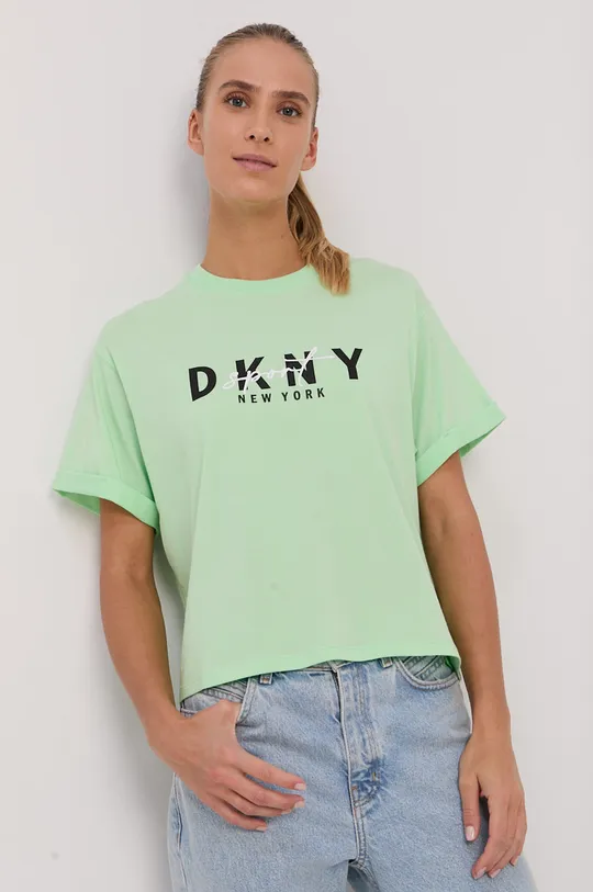 zielony Dkny T-shirt DP0T7854 Damski