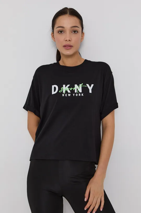 czarny Dkny T-shirt DP0T7854 Damski