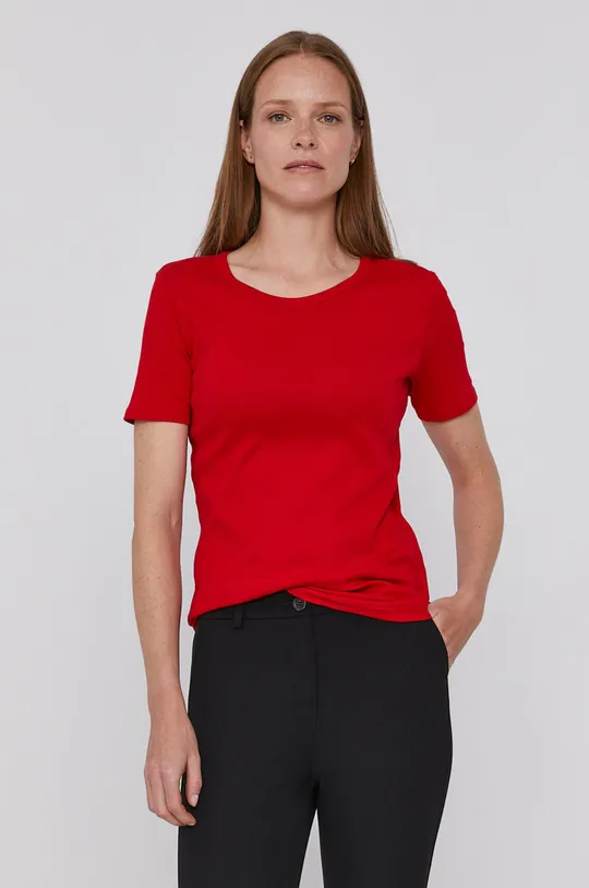červená Bavlnené tričko United Colors of Benetton