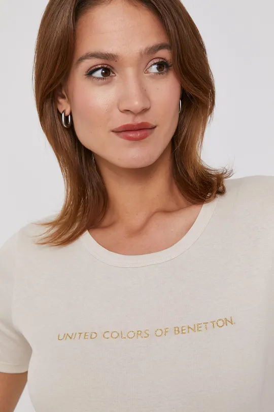 bézs United Colors of Benetton t-shirt