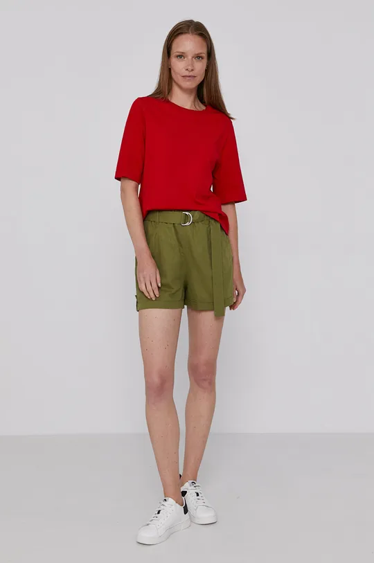 United Colors of Benetton T-shirt bawełniany czerwony