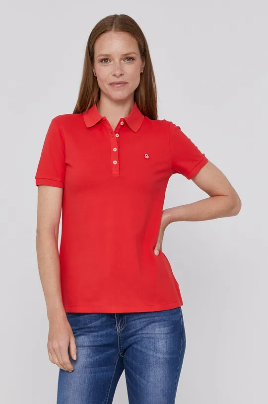 United Colors of Benetton T-shirt czerwony