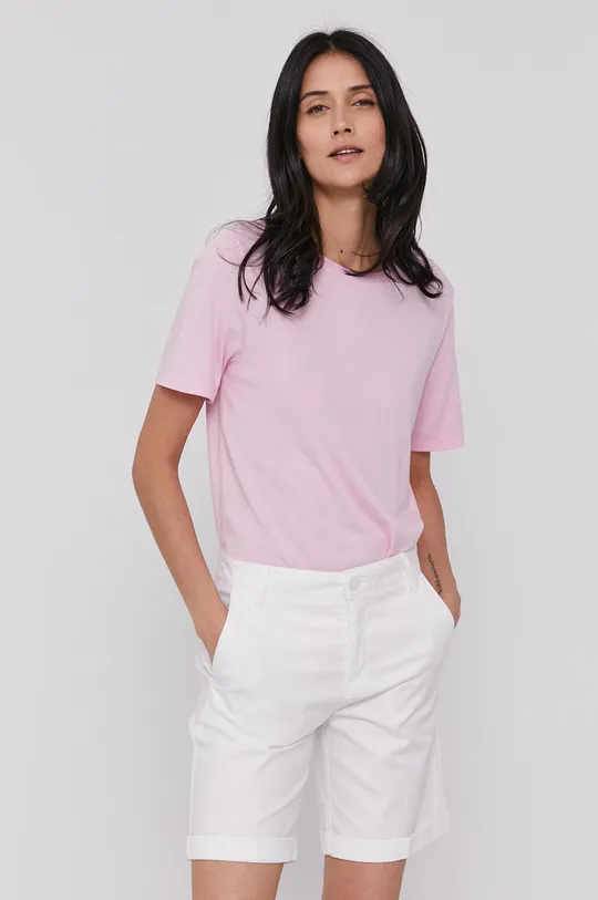 różowy United Colors of Benetton T-shirt