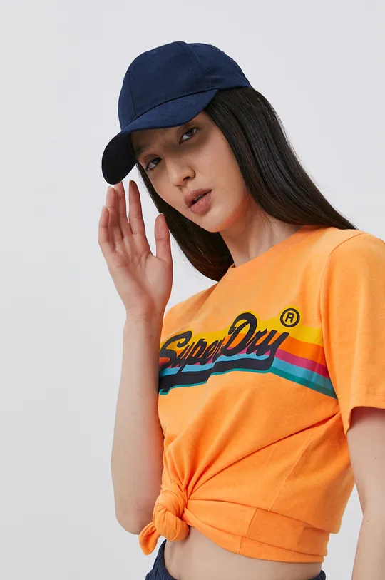 pomarańczowy Superdry T-shirt Damski