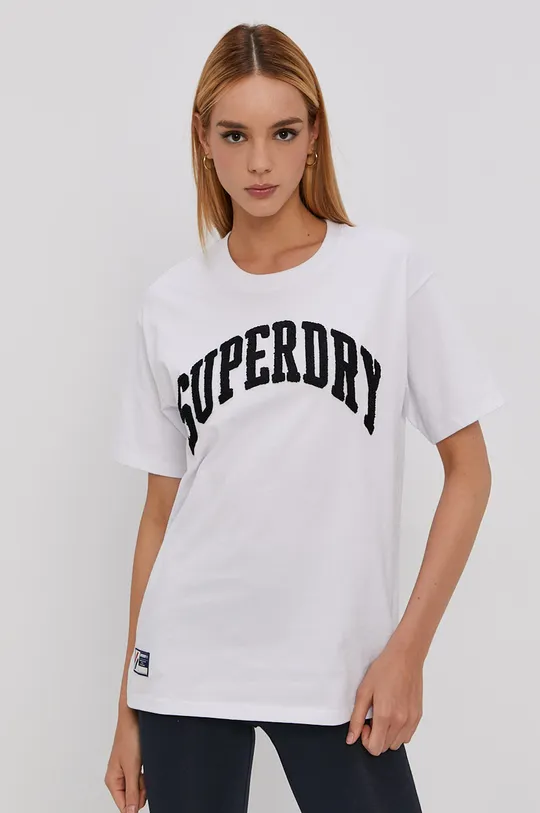 biały Superdry T-shirt
