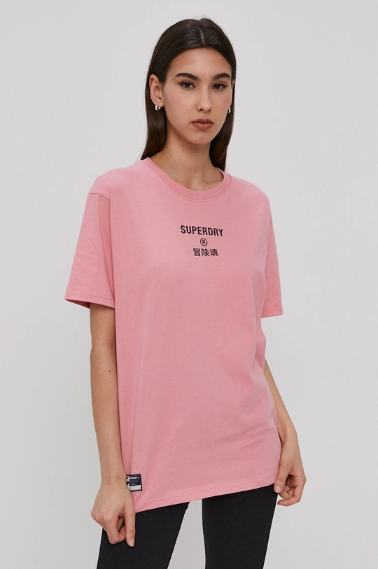 Superdry T-shirt różowy