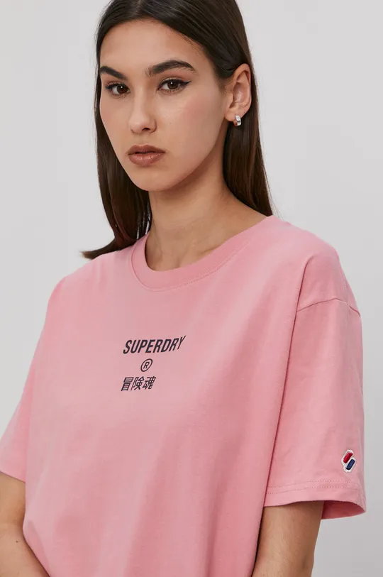 różowy Superdry T-shirt