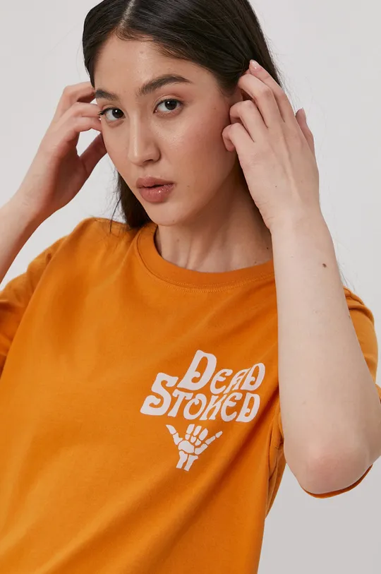 pomarańczowy Superdry T-shirt bawełniany