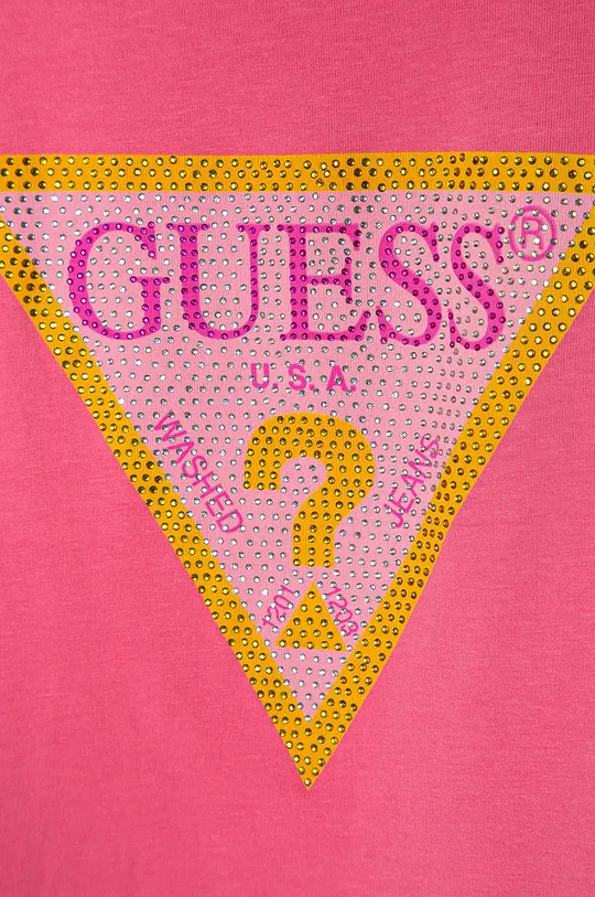 Guess - T-shirt dziecięcy 116-175 cm różowy