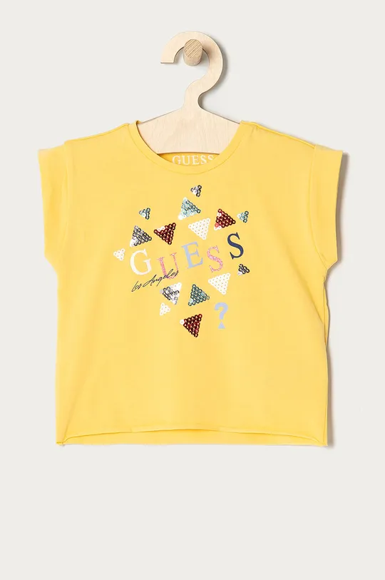 żółty Guess T-shirt dziecięcy Dziewczęcy