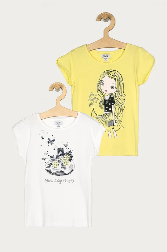 жёлтый OVS - Детская футболка 104-140 cm (2-pack) Для девочек