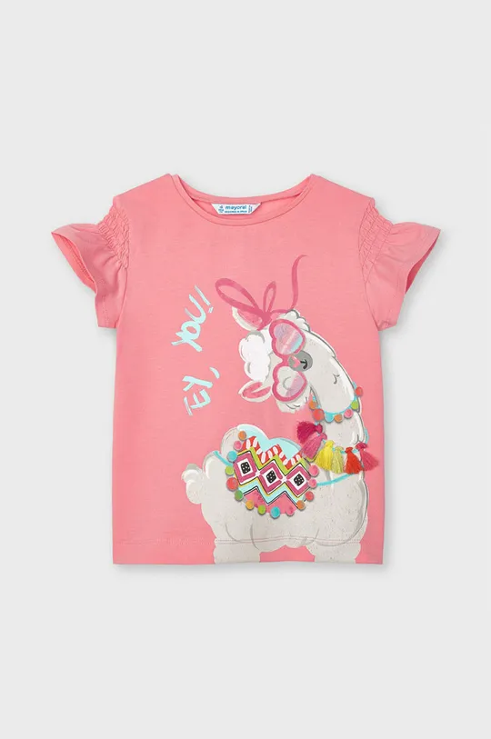 Mayoral - T-shirt dziecięcy różowy
