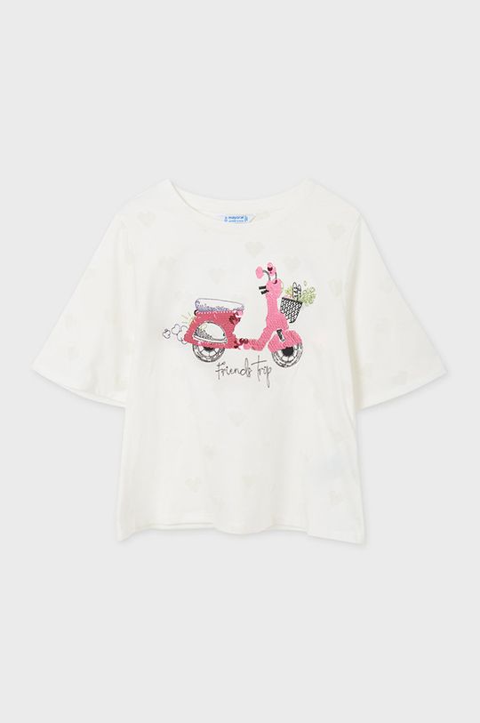Mayoral - Detské tričko krémová