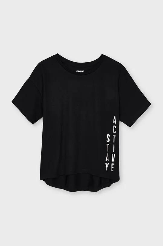 czarny Mayoral - T-shirt dziecięcy Dziewczęcy