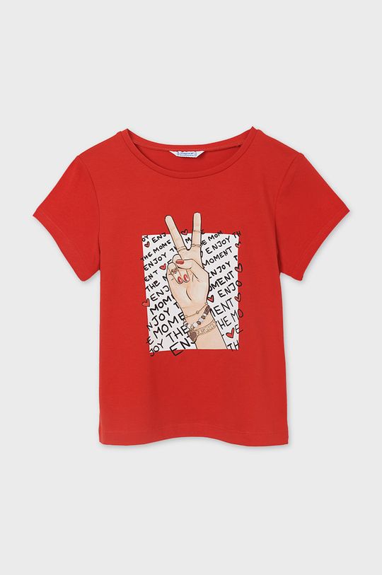 sýtočervená Mayoral - Detské tričko Dievčenský