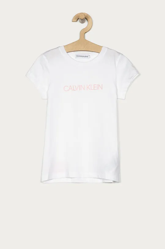 biały Calvin Klein Jeans - T-shirt dziecięcy 104-176 cm IG0IG00380.4891 Dziewczęcy