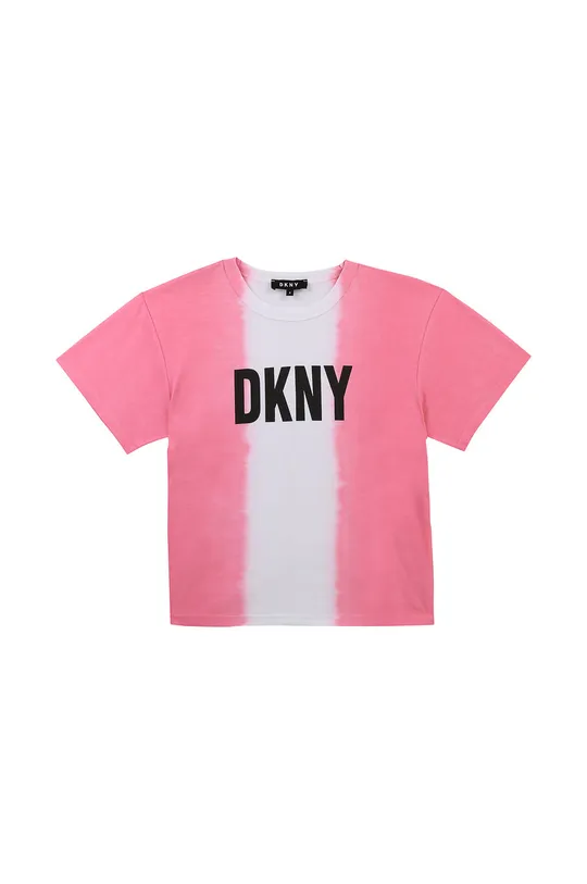 Dkny T-shirt dziecięcy D35R31.102.108 różowy