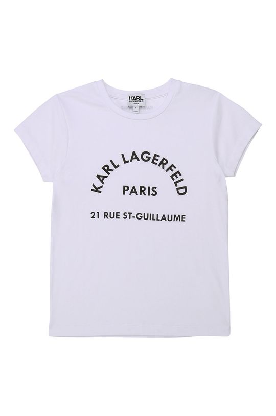 biały Karl Lagerfeld - T-shirt dziecięcy Dziewczęcy