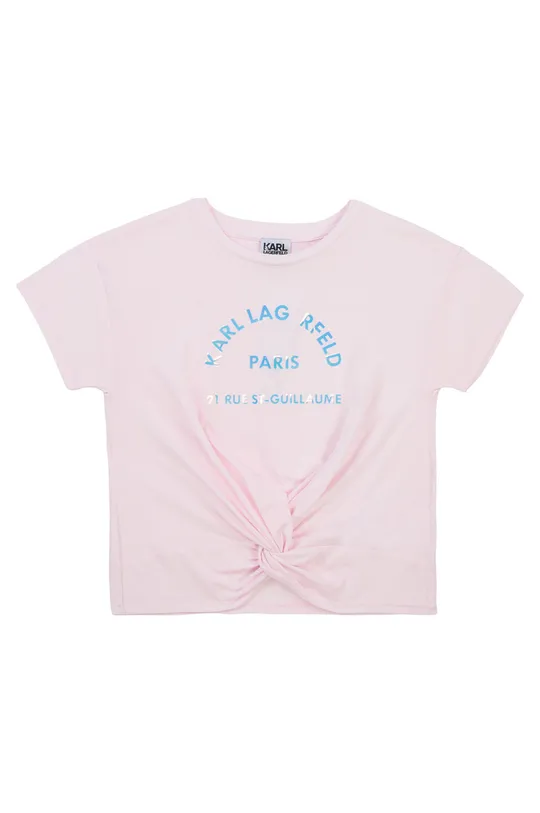 różowy Karl Lagerfeld - T-shirt dziecięcy Z15303.114.150 Dziewczęcy