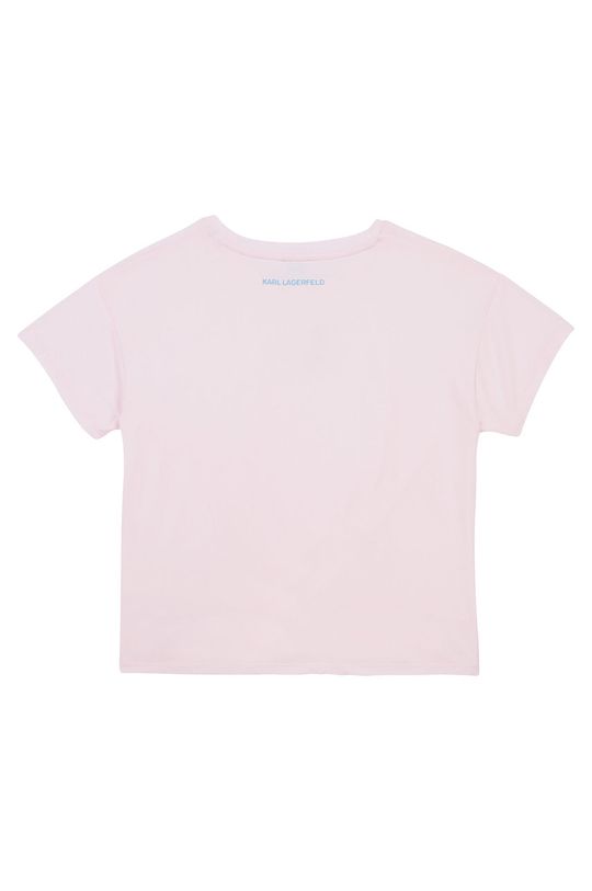 Karl Lagerfeld - Dětské tričko pastelově růžová