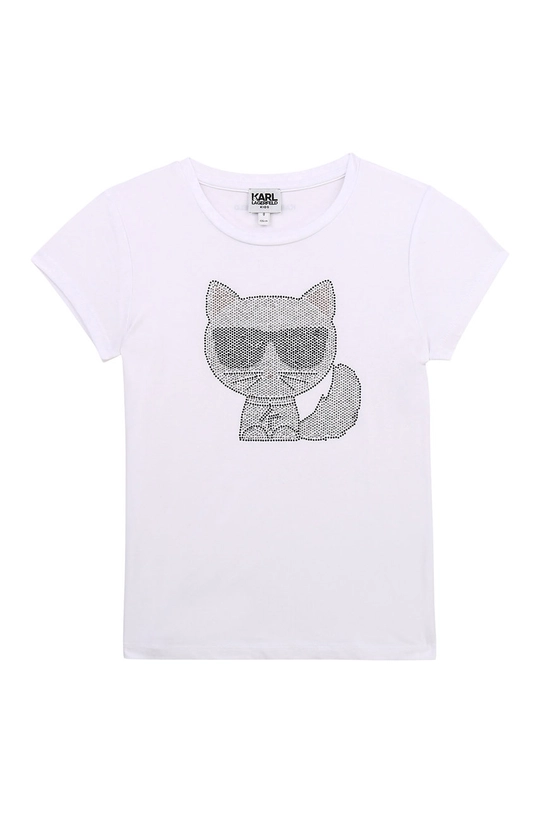 biały Karl Lagerfeld - T-shirt dziecięcy Z15300.102.108 Dziewczęcy