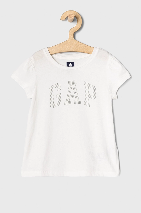 biały GAP T-shirt dziecięcy Dziewczęcy